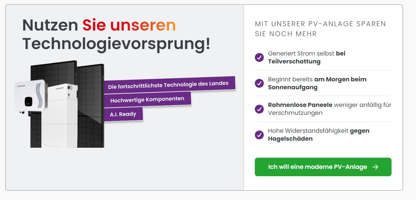 Nutzen Sie unseren Technologievorsprung!